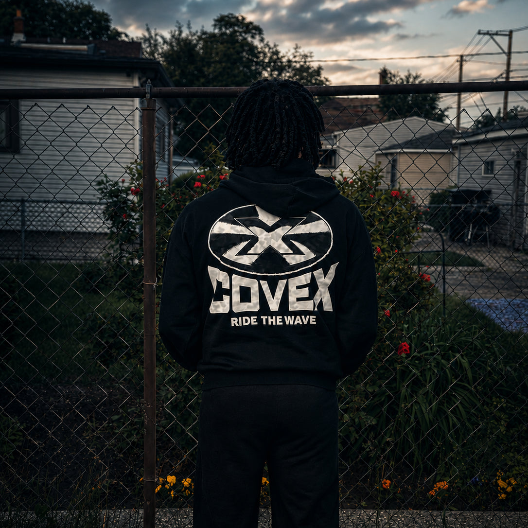 Ride The Wave Zip-Up - Black