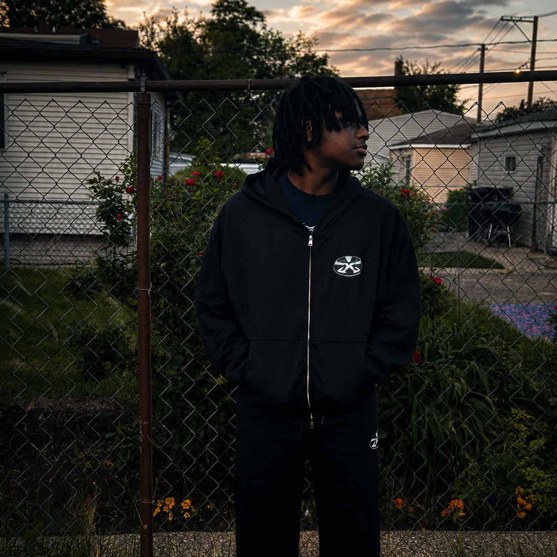 Ride The Wave Zip-Up - Black